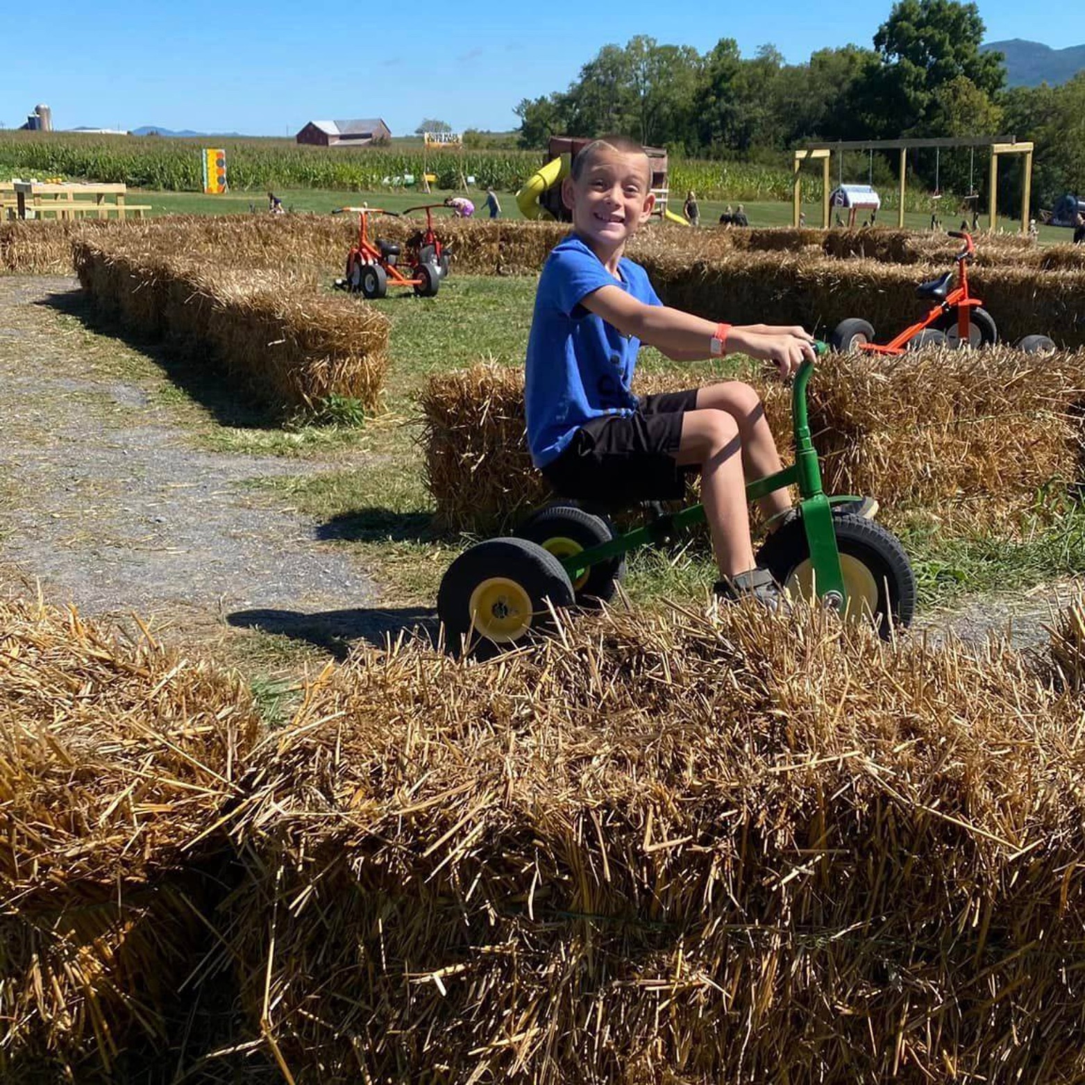 Tricycle Racing at the Endless View Farms Tulip Festival