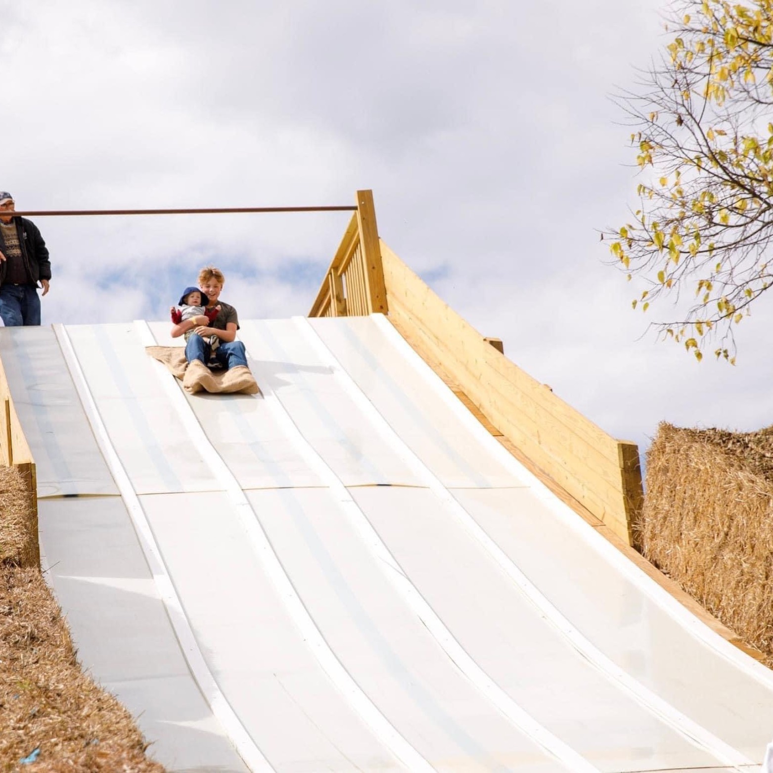 Giant 120ft Slide at the Endless View Farms Tulip Festival