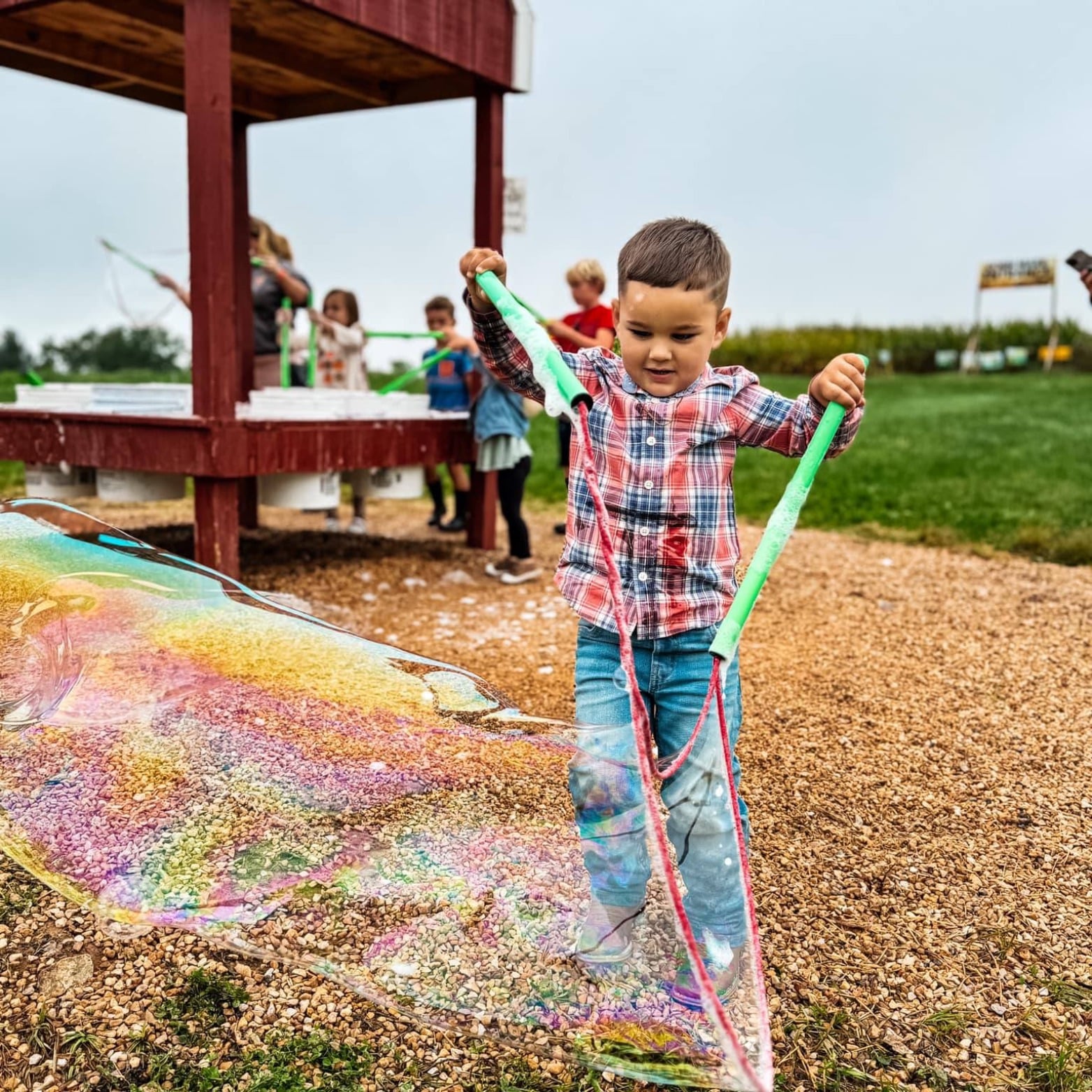 Giant Bubbles at the Endless View Farms Tulip Festival