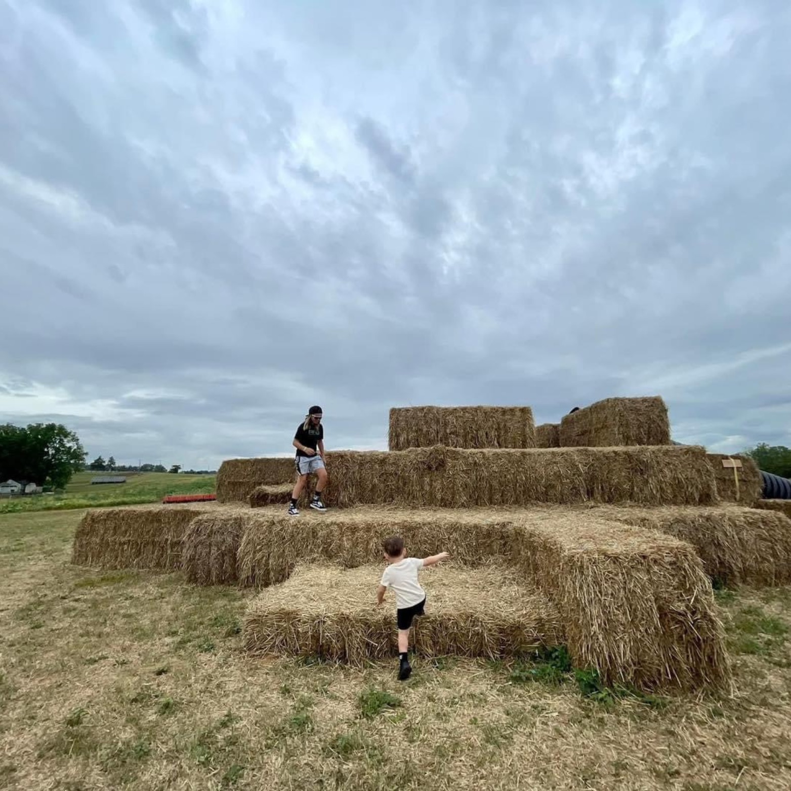 Hay Tower at the Endless View Farms Tulip Festival