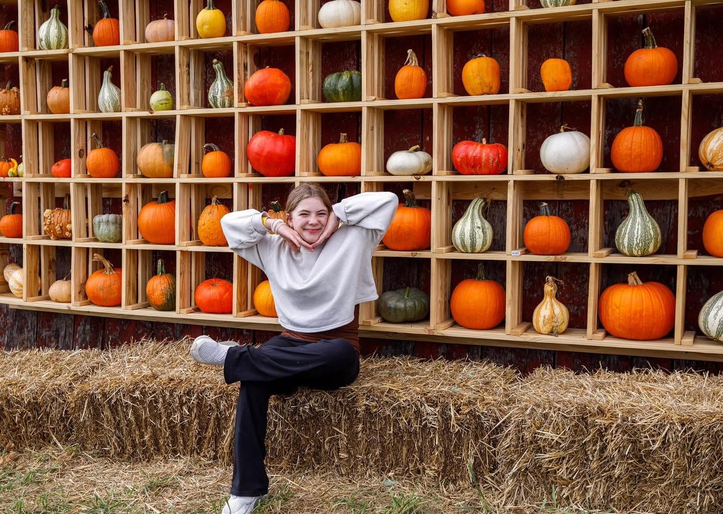 Kids in the pumpkin patch at the Endless View Farms Fall Festival